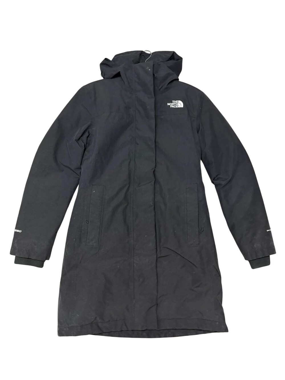 The North Face Parka Womens Small Black 550 Down Hooded Long Winter Coat